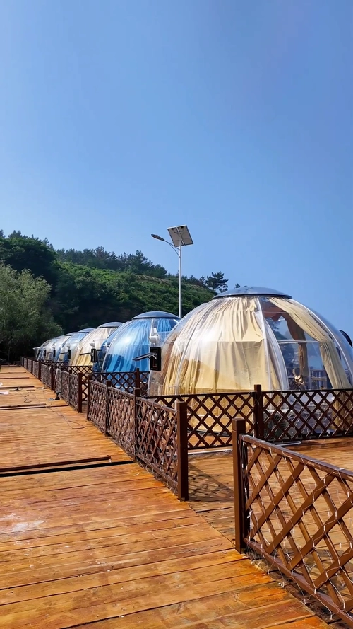 Luxury glamping dome with ensuite bathroom and premium insulation